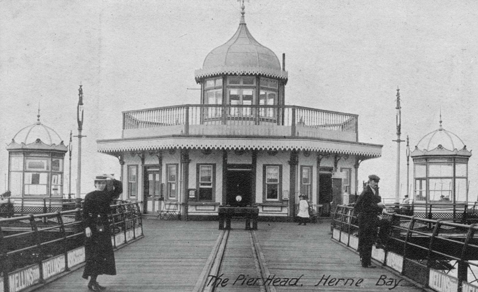 Herne Bay pier head in its heyday, pictured in around 1909. Picture: Barry Mount