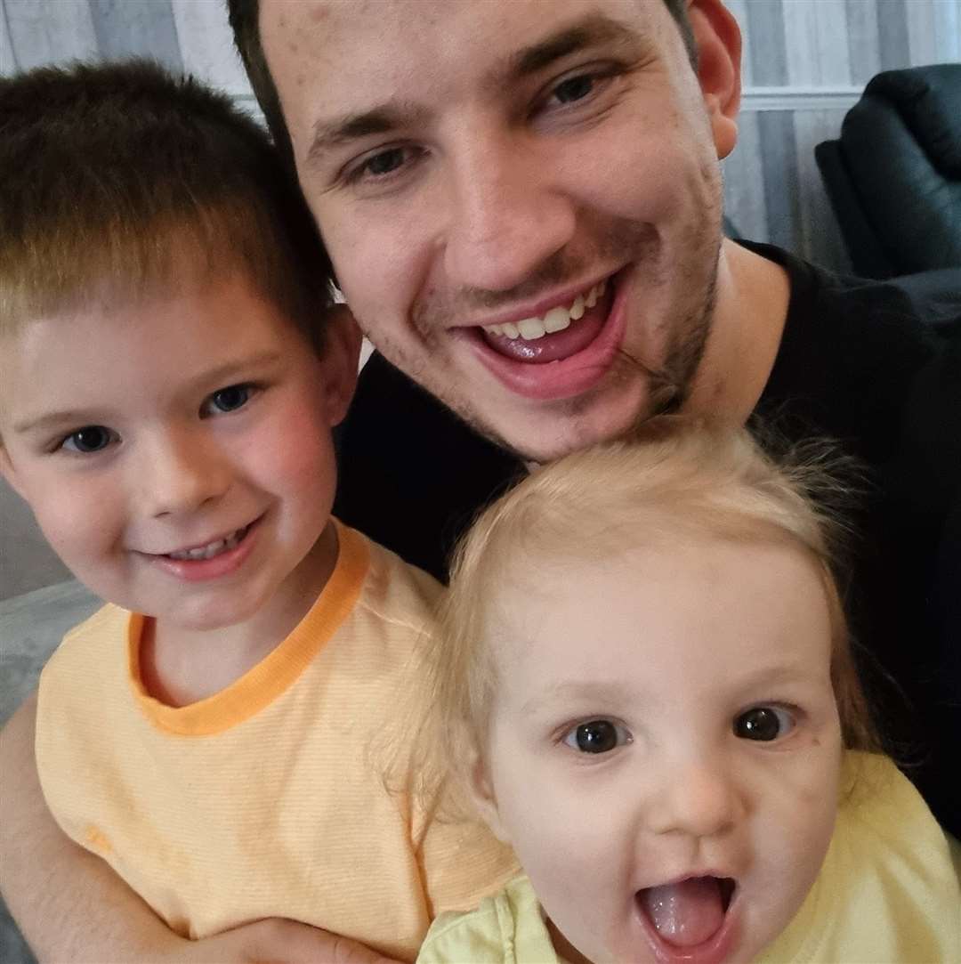 Daniel Ward, from Sittingbourne, with his kids Leo, 5, and Mia, 1 (47143597)