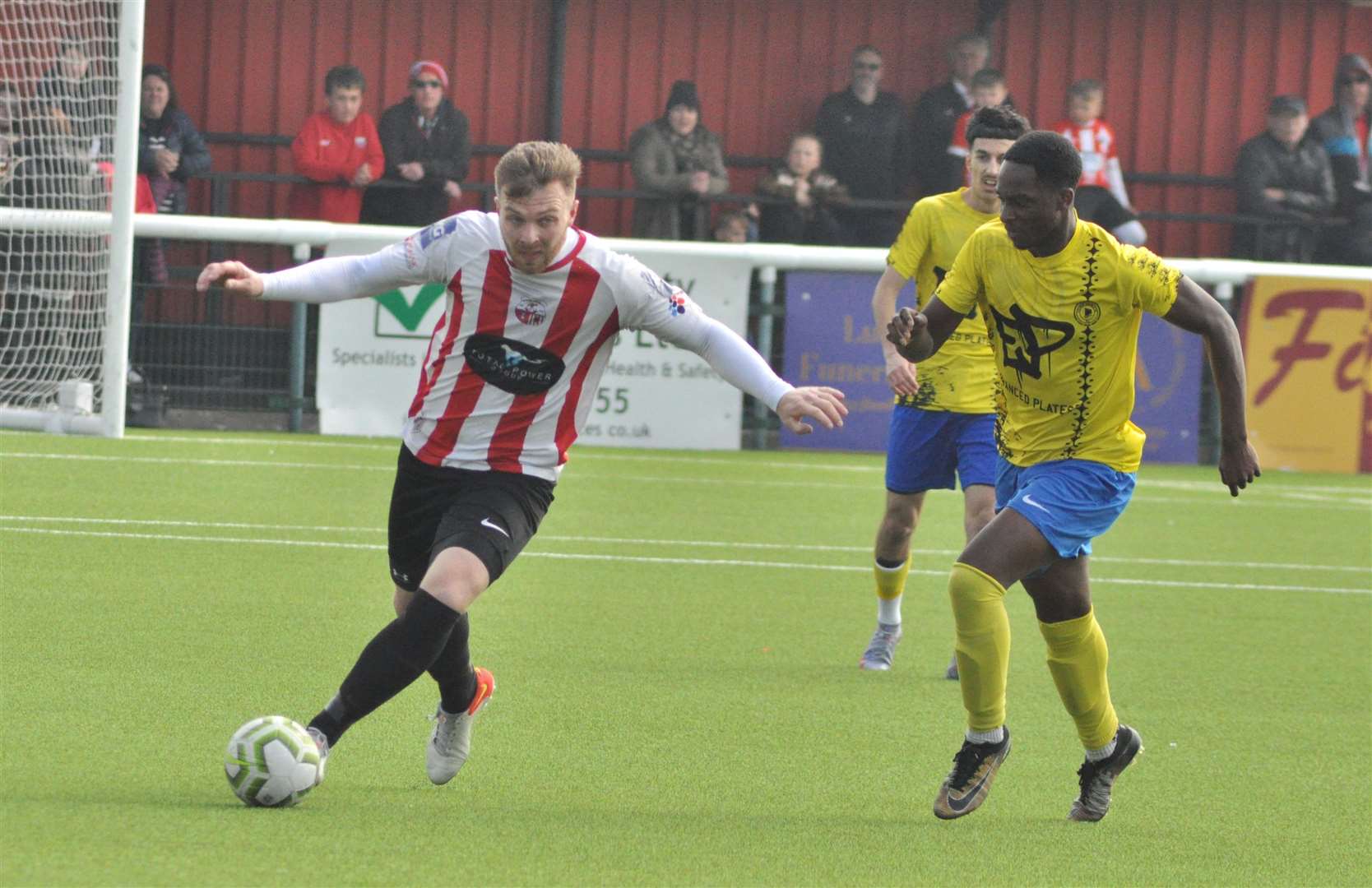 Ashley Sains on the ball for Sheppey United Picture: Paul Owen Richards