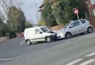 The scene of the crash on April 3 in Maidstone