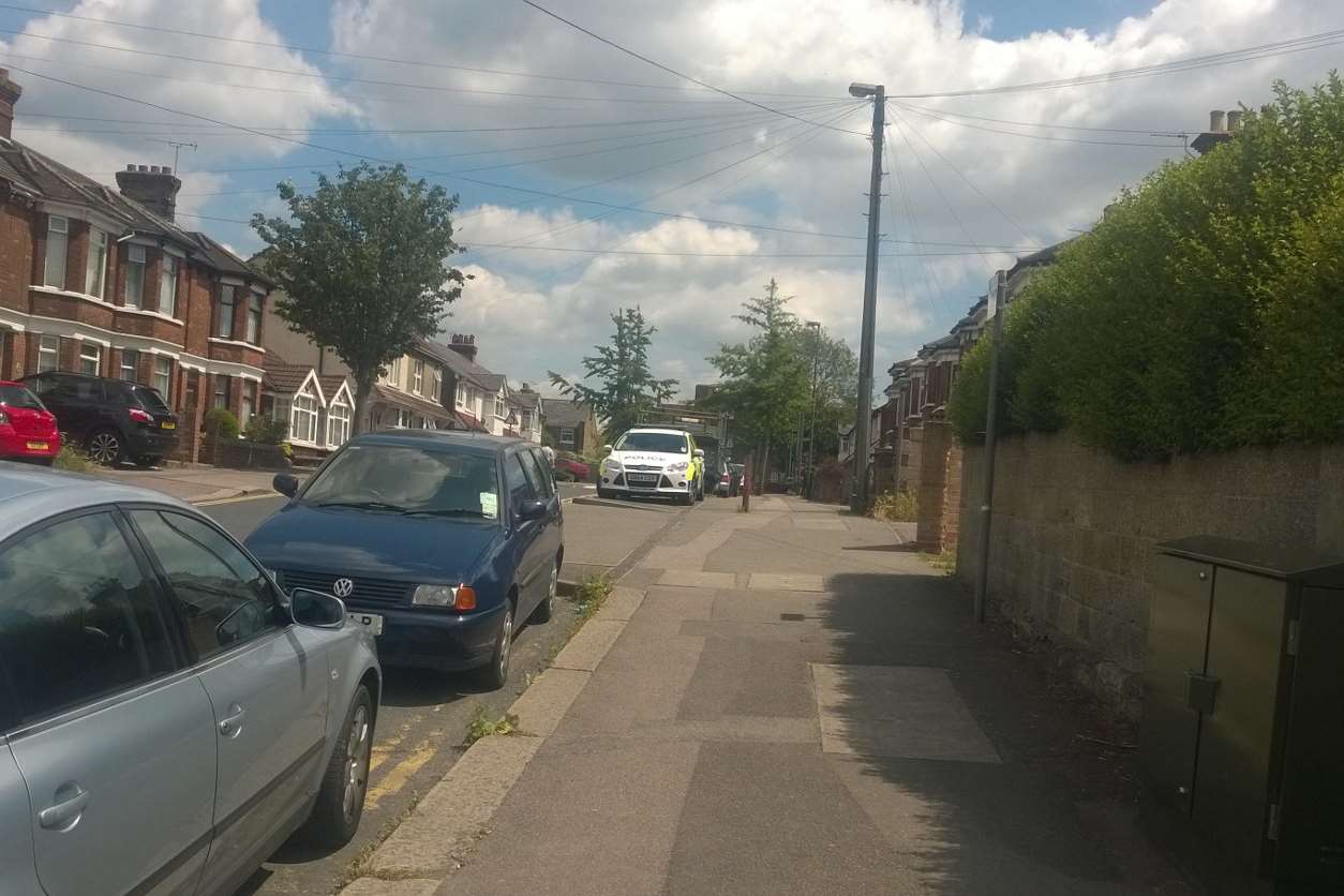 A police car in Barton Road