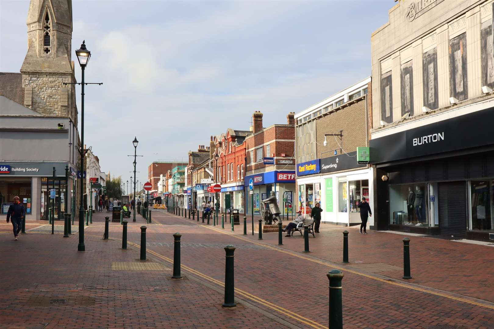 High streets across the country were deserted as national lockdowns became the norm. Picture: John Nurden