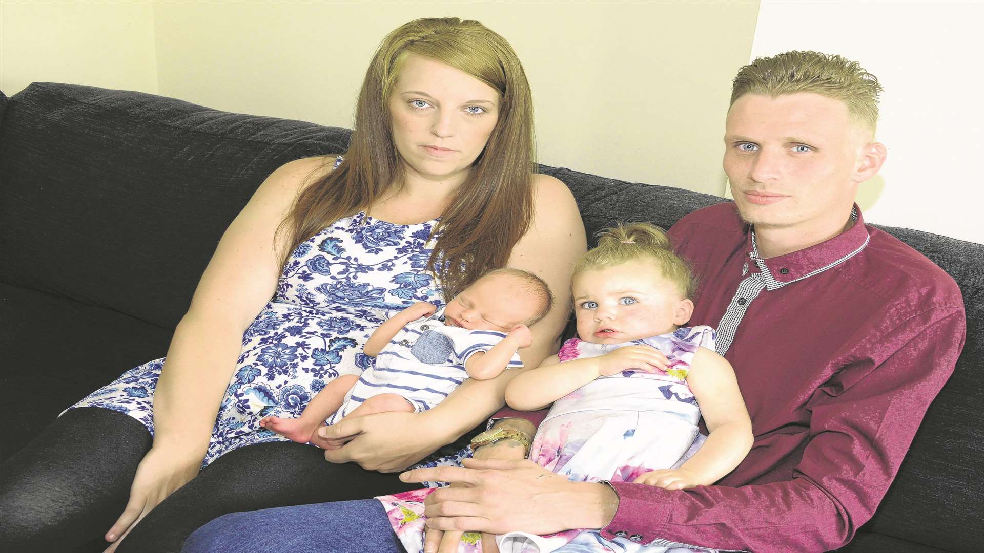 Mum Zara with dad Simon and daughter Amelia. Picture: Paul Amos