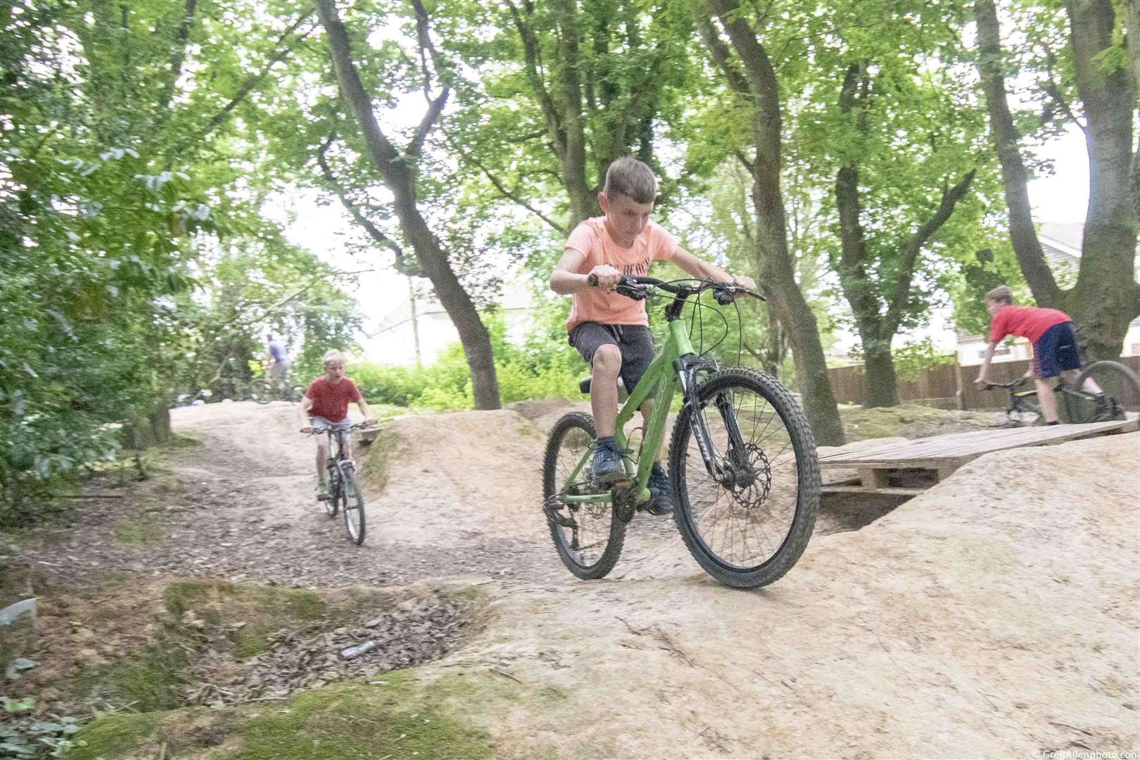 Teddy Allison has fun on the BMX track