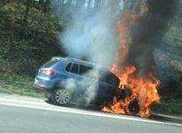 The SUV alight on the M20