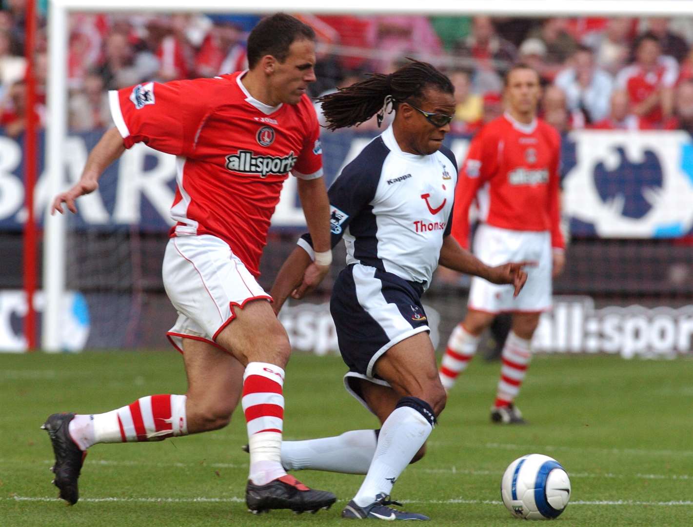 Dutch legend Edgar Davids in action for Spurs against Charlton Picture: Matthew Walker