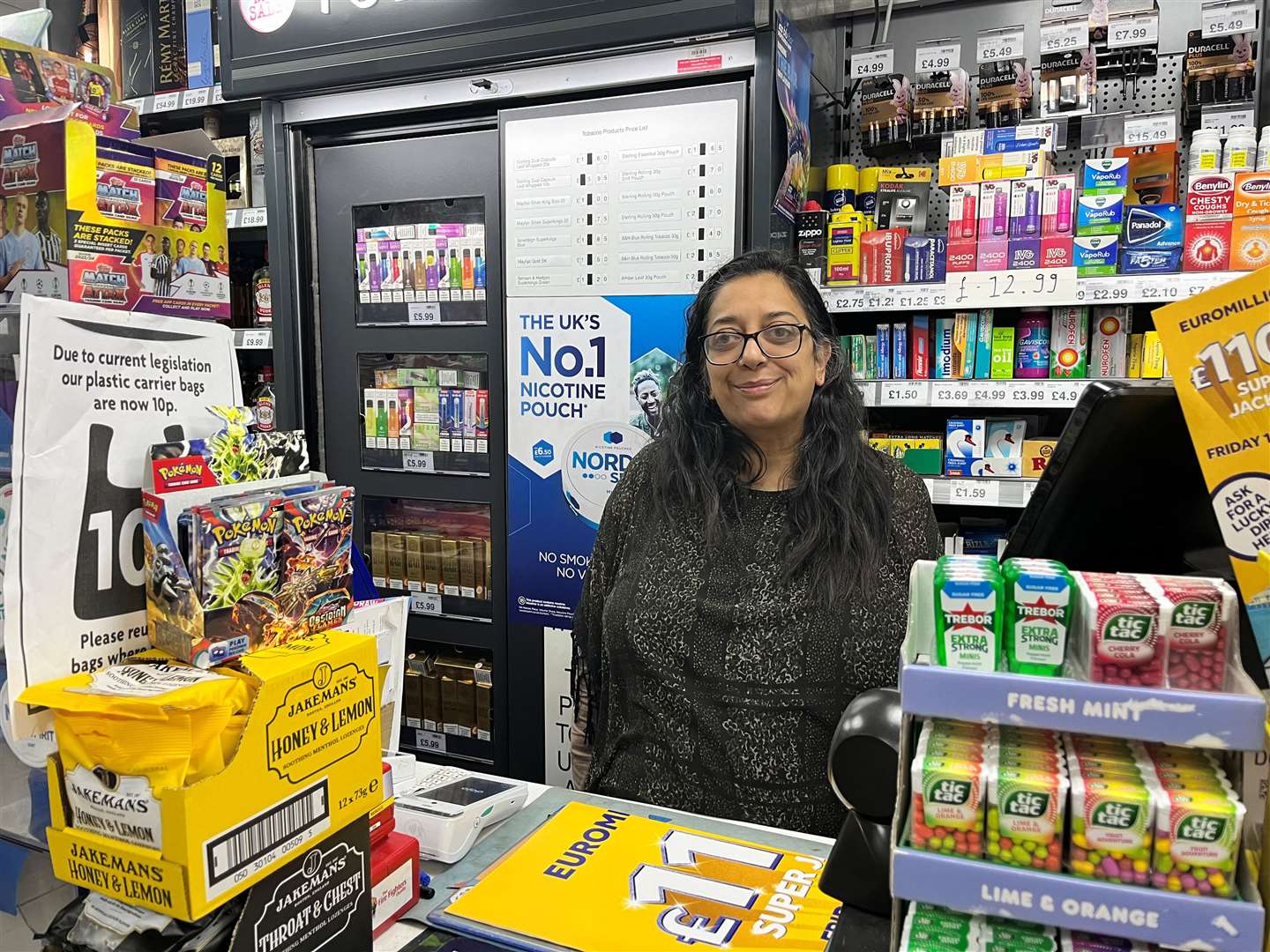 Bhavna Patel runs the newsagents in King Street, Sandwich, alongside her husband