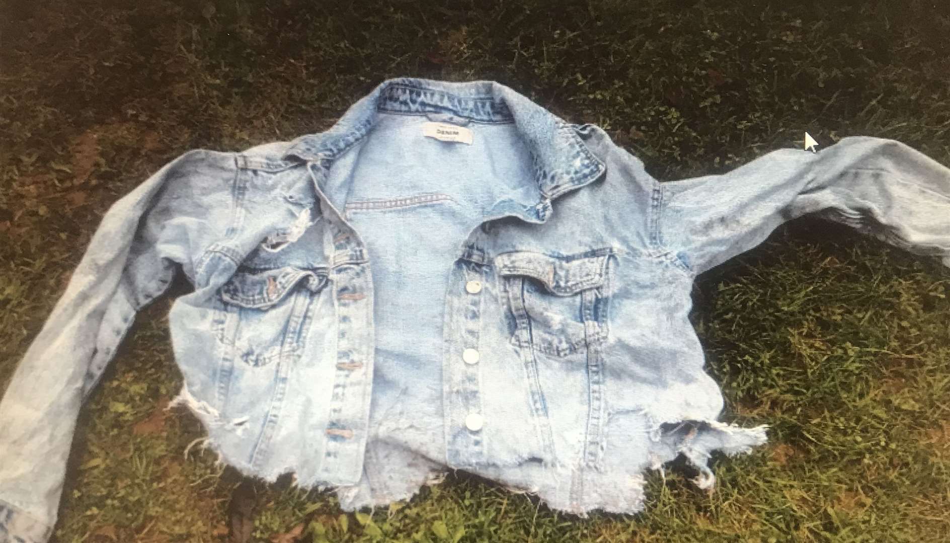 Girl's denim jacket left at scene