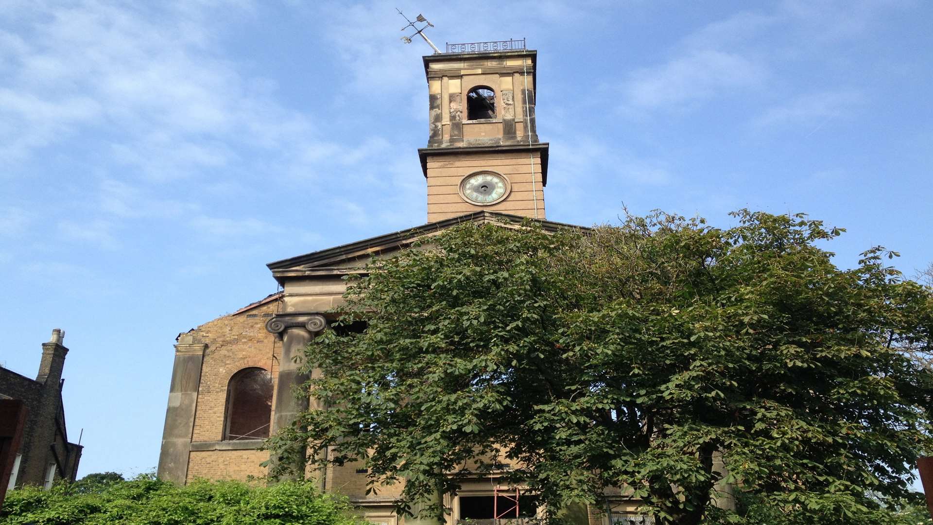 Sheerness Dockyard Church when it was handed over to the Spitalfields Trust