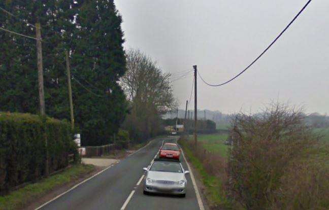 A car overturned on the A251 near Badlesmere