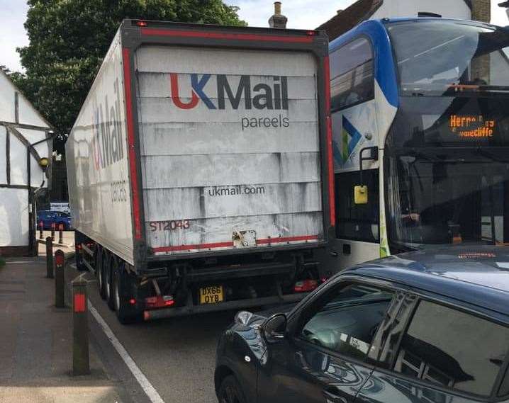 It is feared construction vehicles travelling through the centre of Herne will clog up the roads. Picture: Hernehub (13393294)