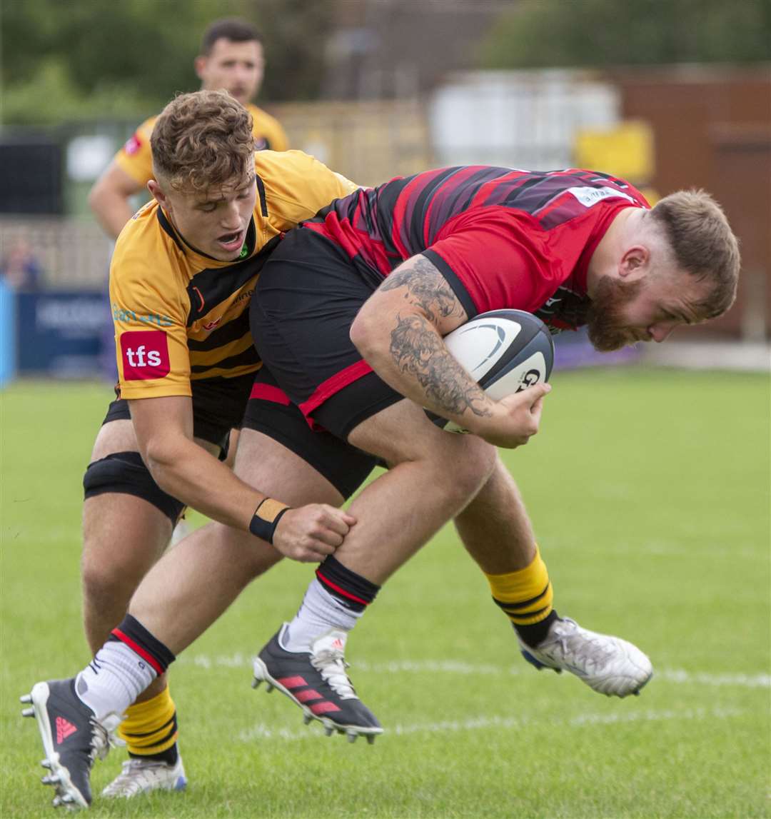 Canterbury's Cameron Murray on the defensive against Blackheath. Picture: Phillipa Hilton