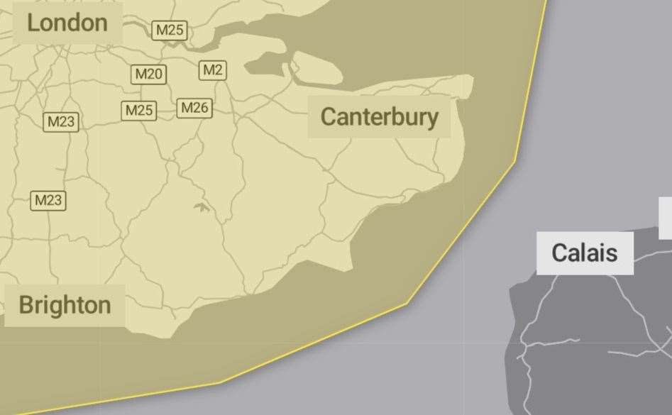 The Met Office has issued a warning for thunderstorms. Picture: Met Office