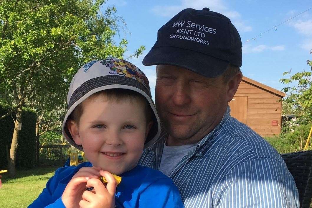 Michael Ward with his grandson Joey