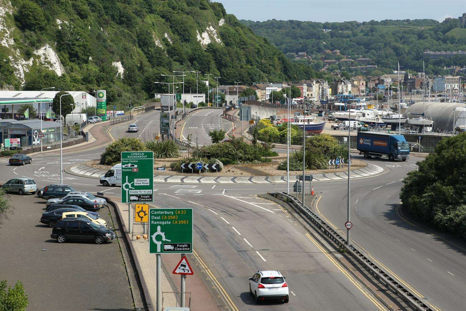 Resurfacing is taking place on the A20.