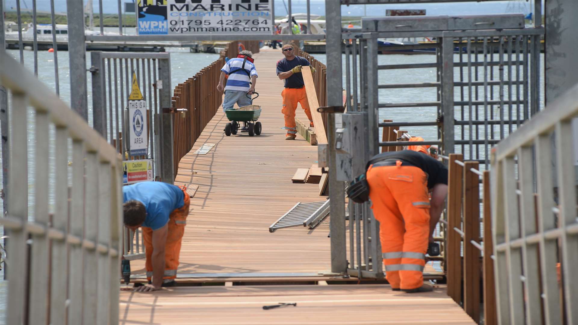 Work on the all-tide landing