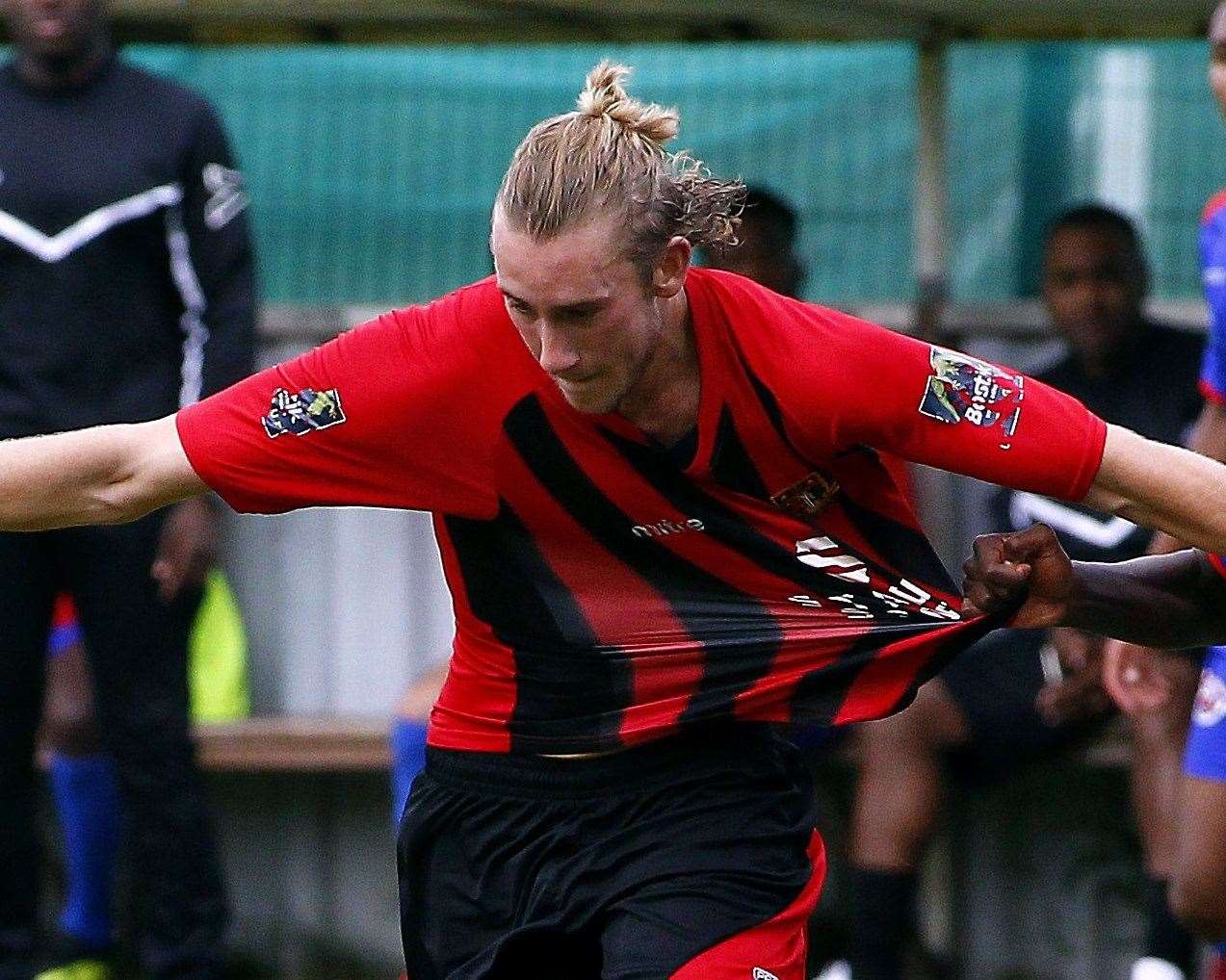 Sittingbourne striker-turned-defender Tommie Fagg Picture: Sean Aidan