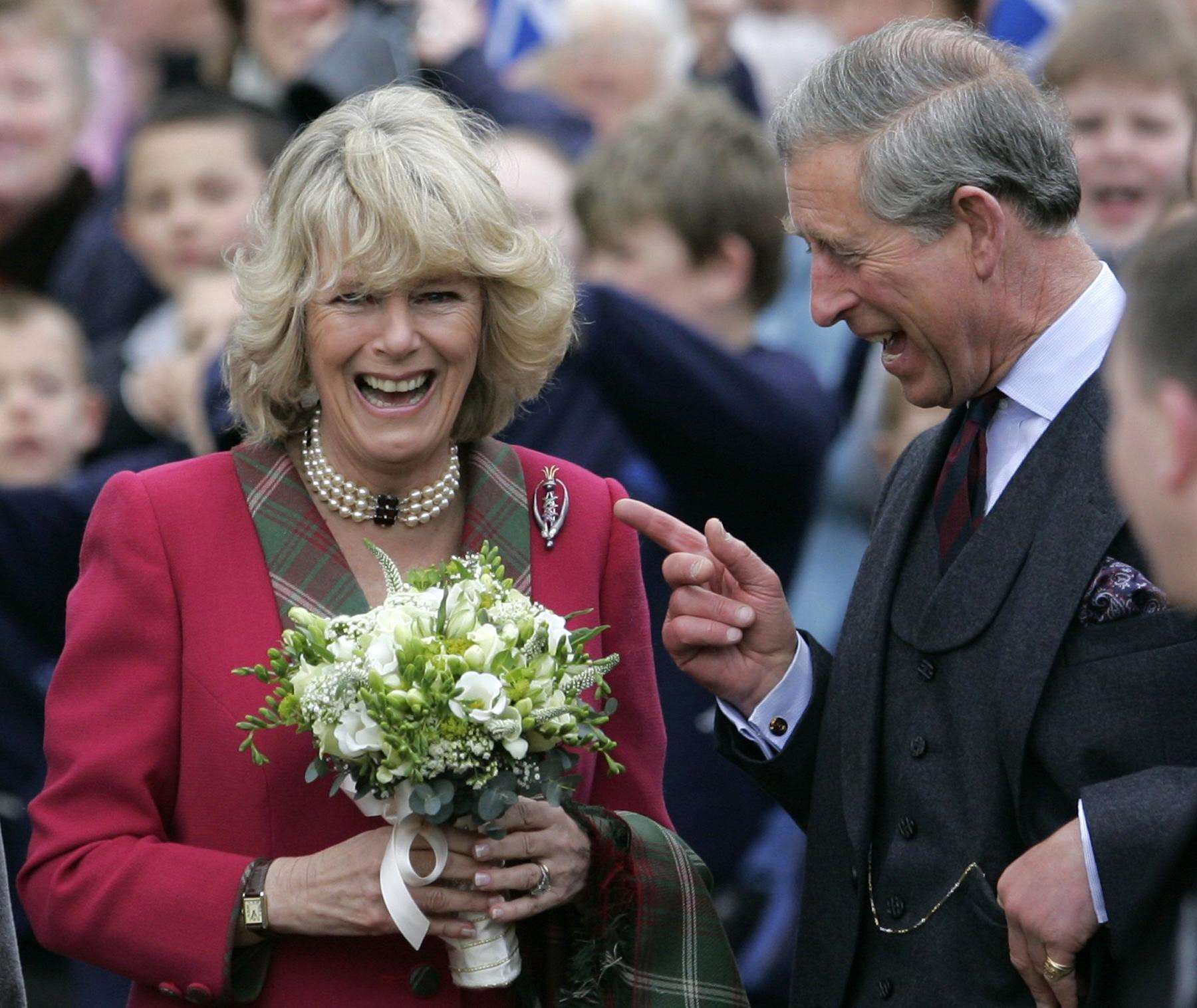 The couple opening a new play park in Ballater – their first official duty as a royal couple – in April 2005 (Andrew Milligan/PA)