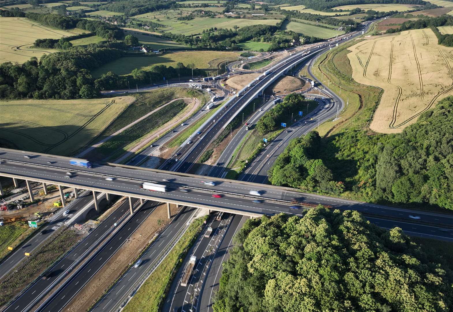 The Stockbury flyover, between Sittingbourne and Maidstone, has welcomed its first drivers. Picture: Phil Drew