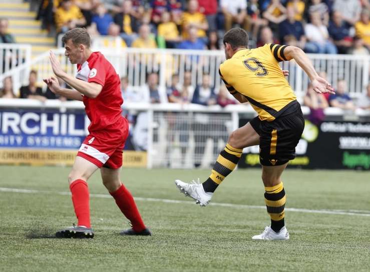 Jay May's memorable winner for Maidstone Picture: Matt Walker