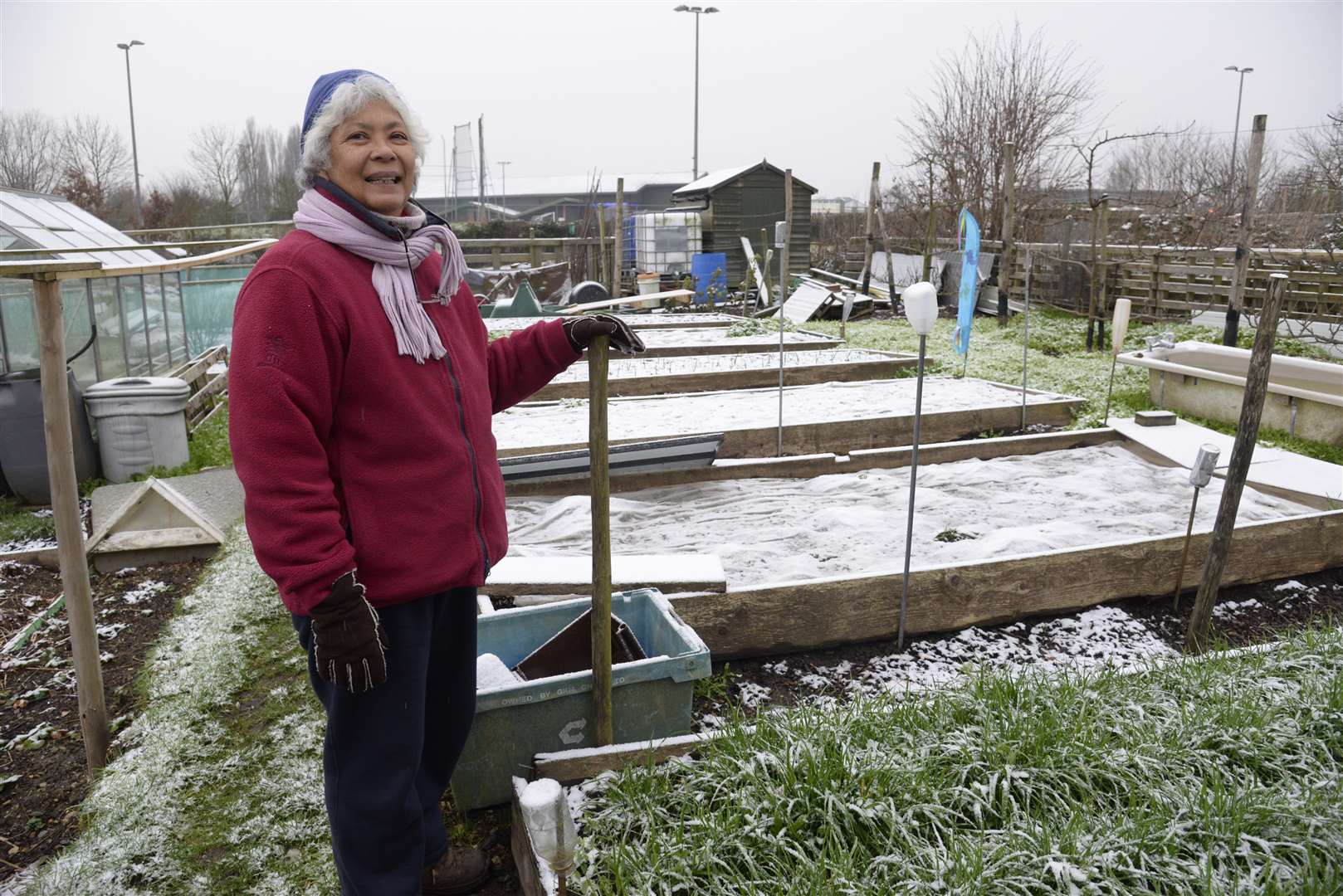 Kathleen Parkin at her allotment