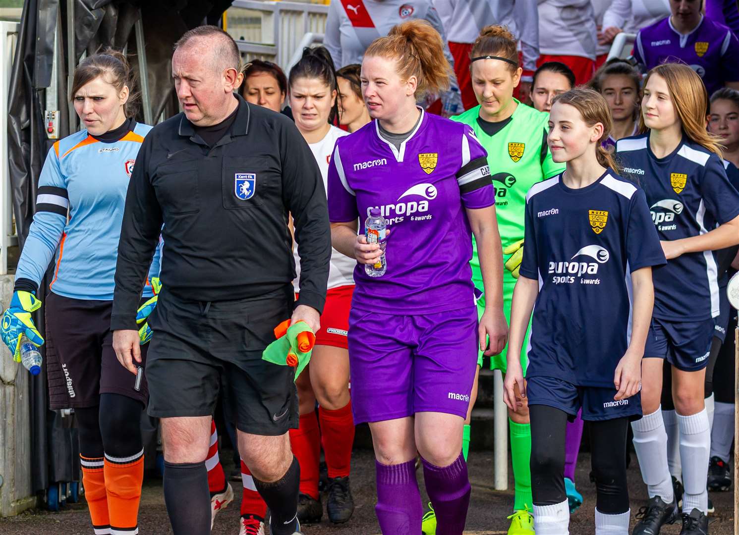 Nikki Waterman leads out the Stones at the Gallagher Stadium Picture: Helen Cooper