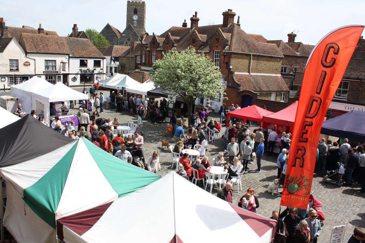 The bustling Sandwich Food Fayre