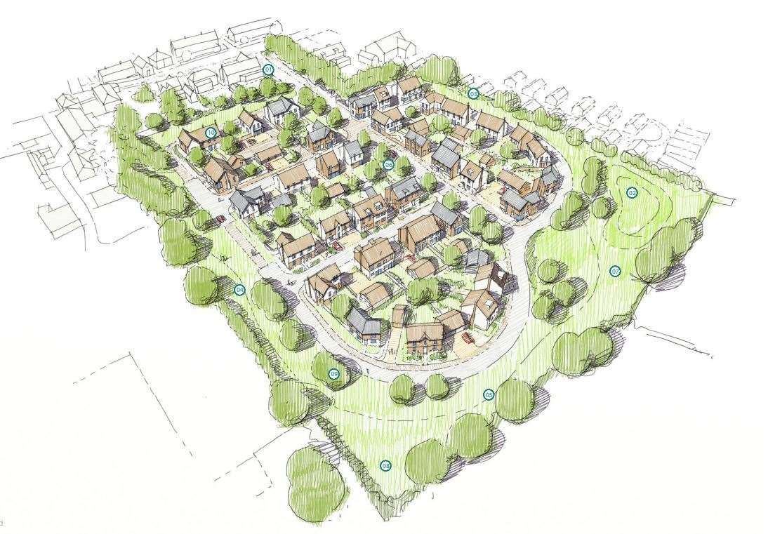 Designs for a new 49-home development in Monkton. Pictures: Heyhill Land/Savills