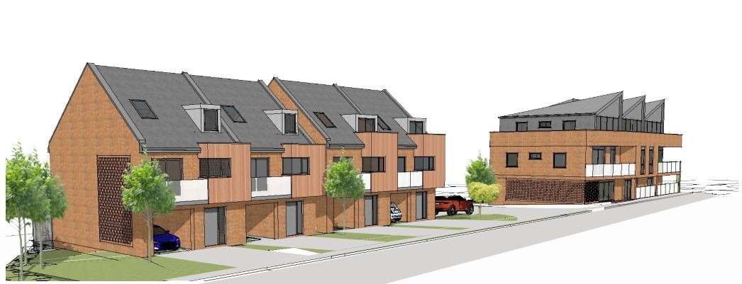 A sketch of how the development might look if built. Picture: Hume Planning/Kentish Projects Ltd