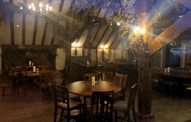 This is a view of part of the barn area, viewed through a side window - you're not allowed to just wander in and take a look around, although a full tour can be arranged by pre-booking