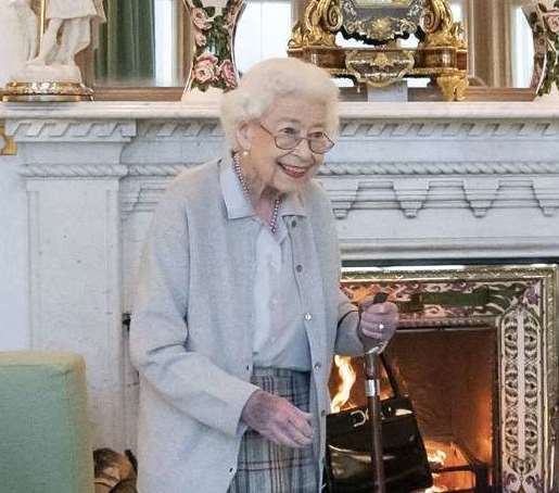 The Queen in the Drawing Room before receiving Liz Truss for an audience at Balmoral, Scotland (Jane Barlow/PA)