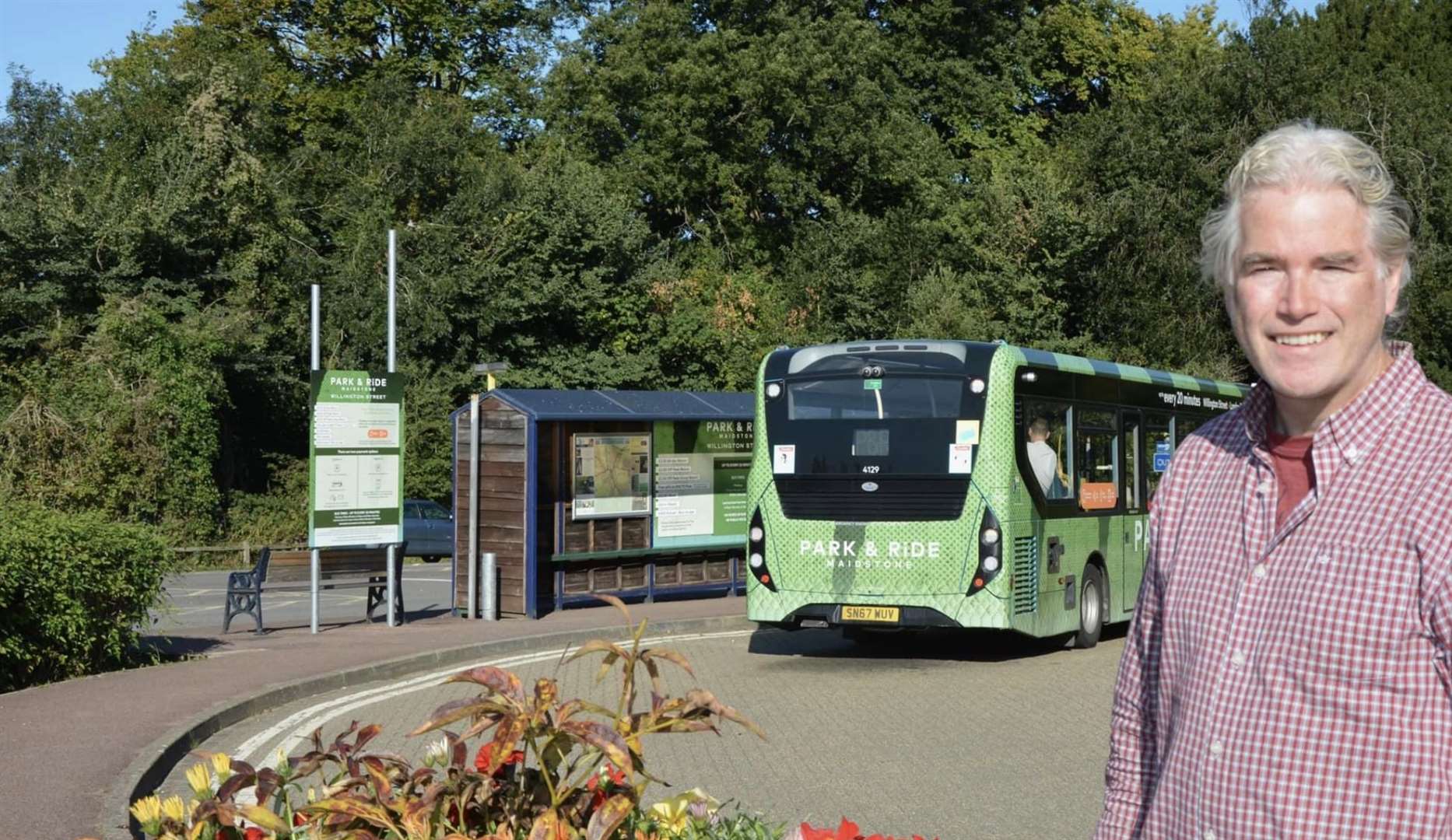 Maidstone councillor Brian Clark at the Park and Ride site