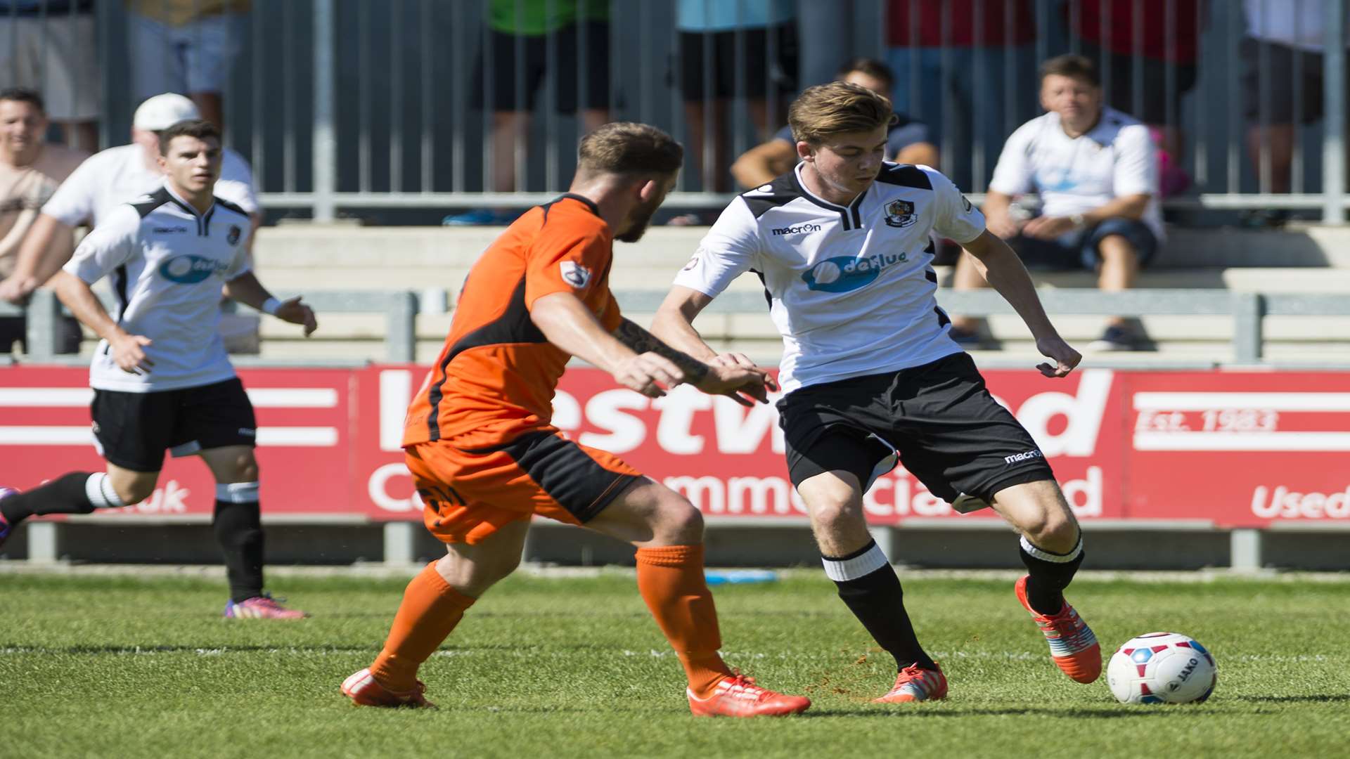 George Sykes in the Gosport penalty area on his full Dartford debut Picture: Andy Payton