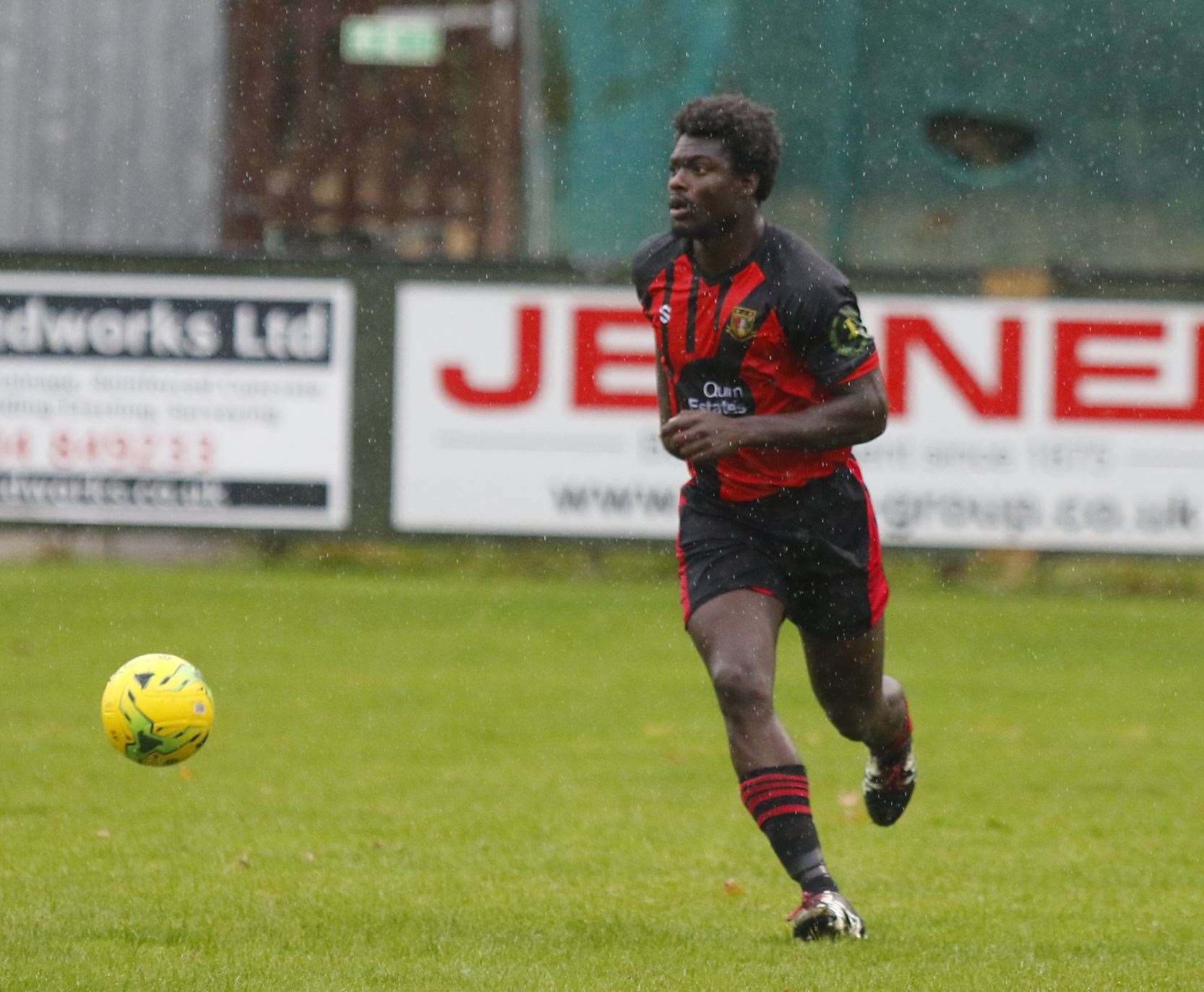 Sittingbourne left-back Jason Fregene Picture: Andy Jones