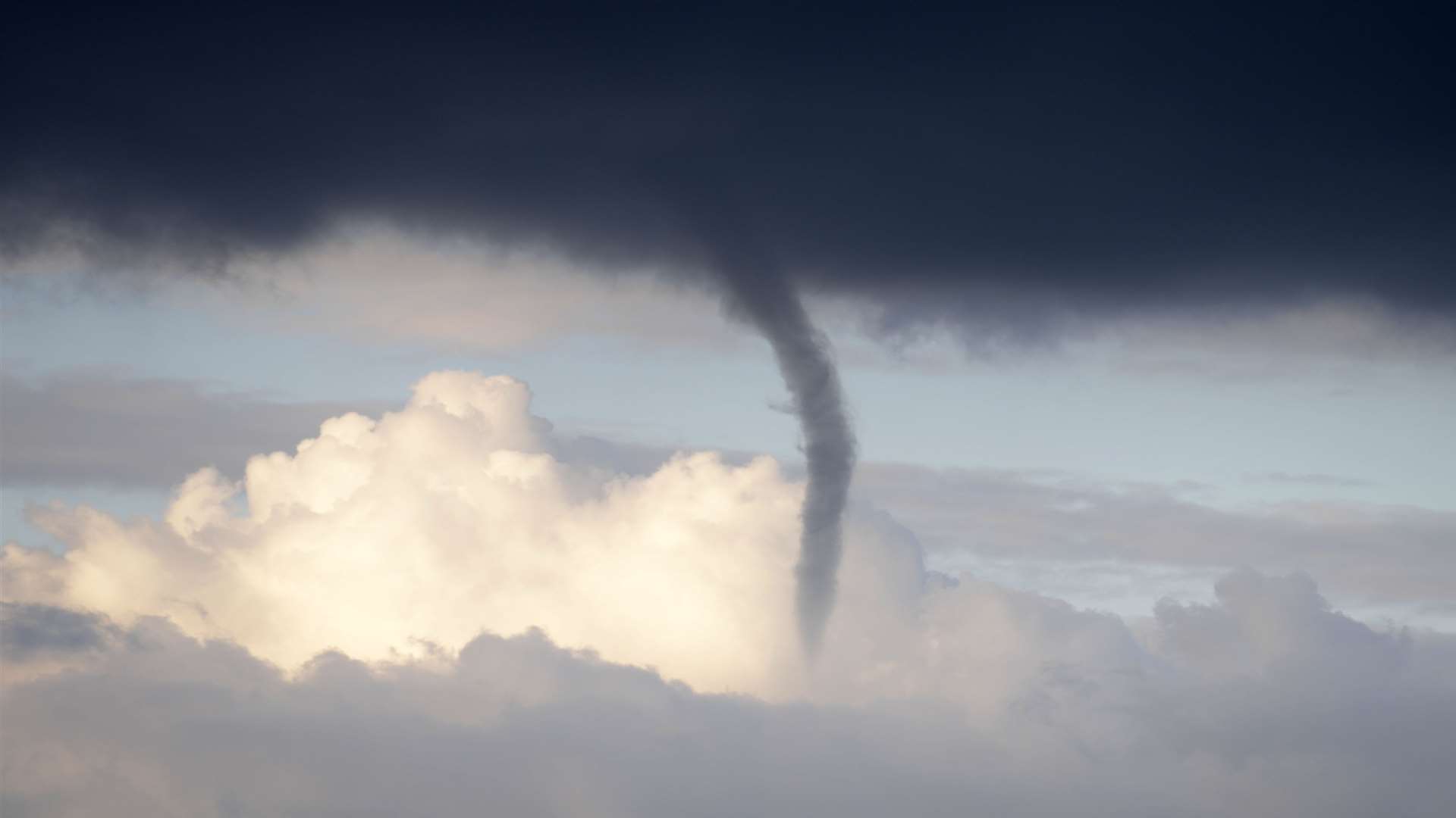 The spinning cloud formation in Whitstable. Picture: Barry Goodwin