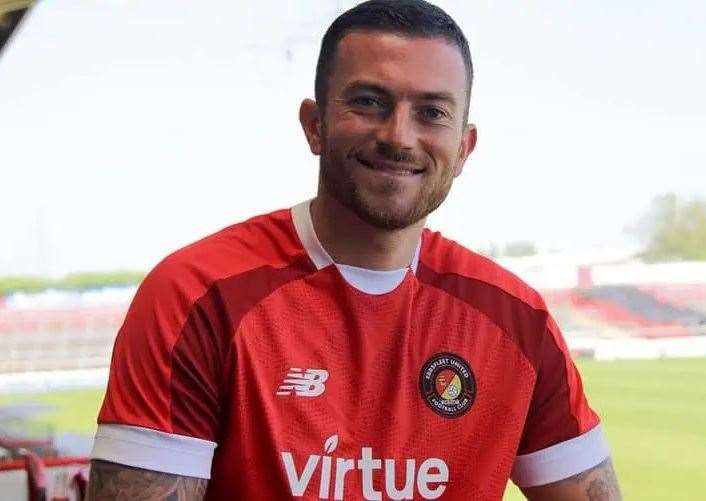 Lewis Page has joined Ebbsfleet after being released by Dagenham. Picture: EUFC