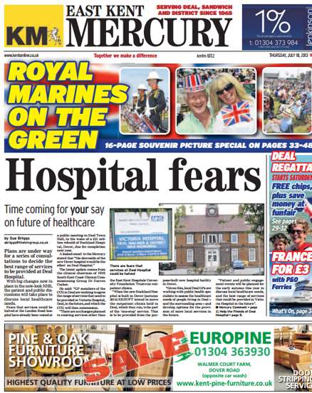 This week's East Kent Mercury front page