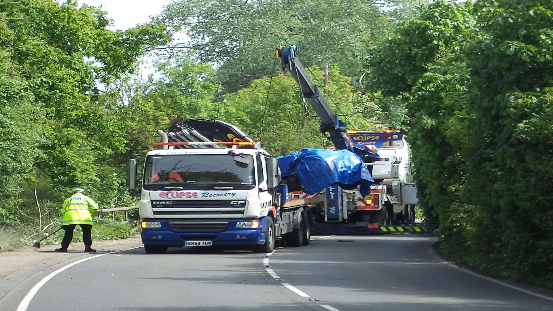 The site of the fatal crash