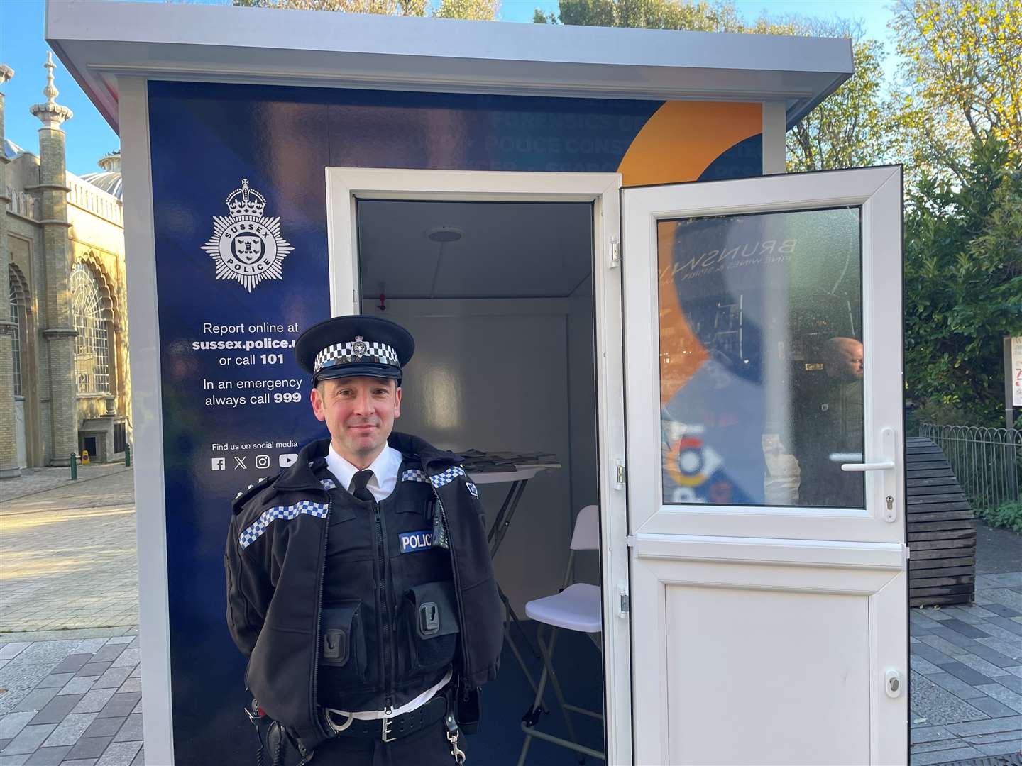 Sussex Police have installed a pod in New Road in Brighton, one of their hotspot areas (PA)