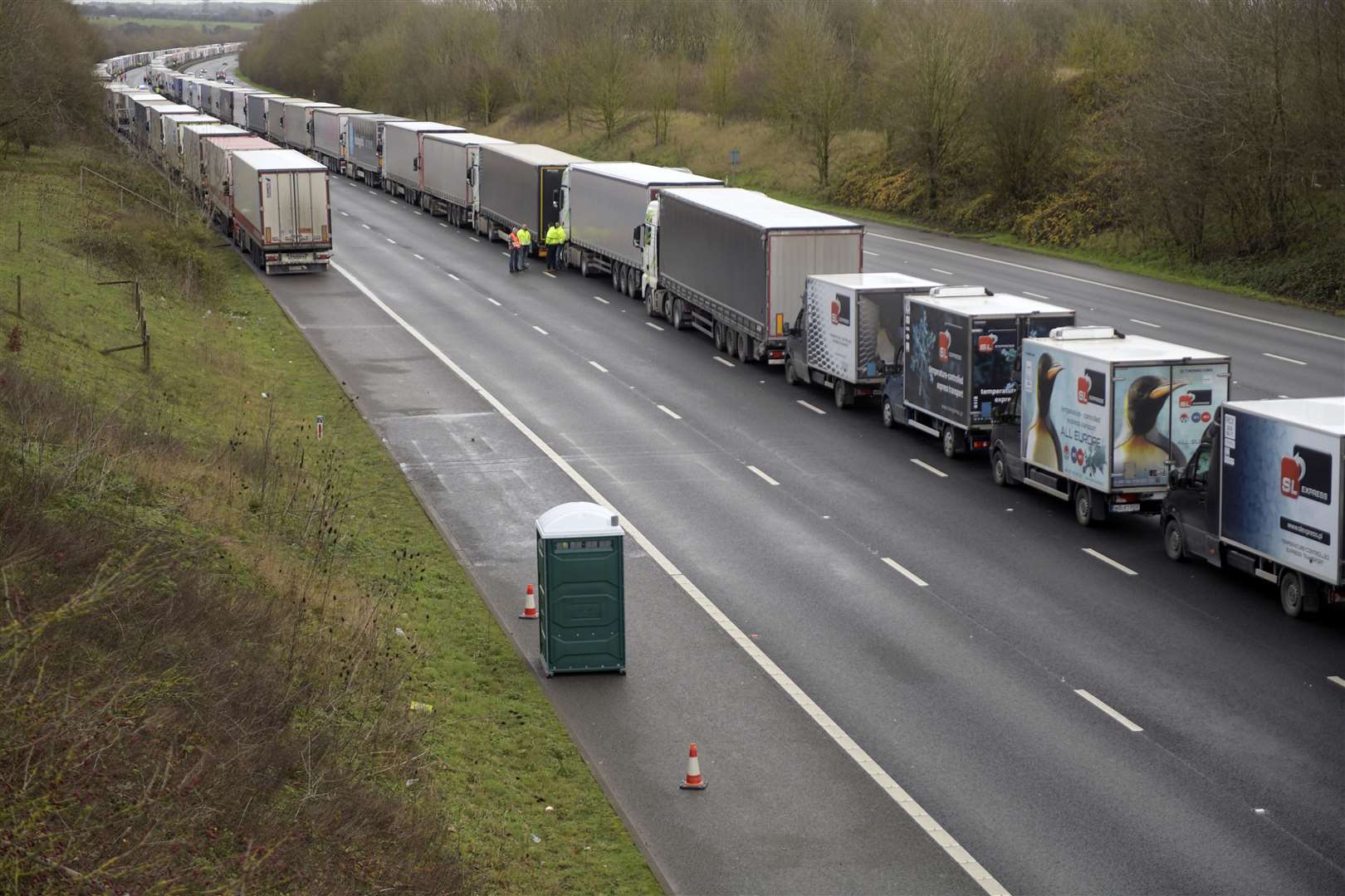 KCC says portable toilets are at 1km intervals between Junctions 10a and 11 and are regularly cleaned. Picture: Barry Goodwin