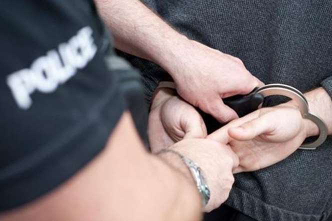 Arrested. stock photo