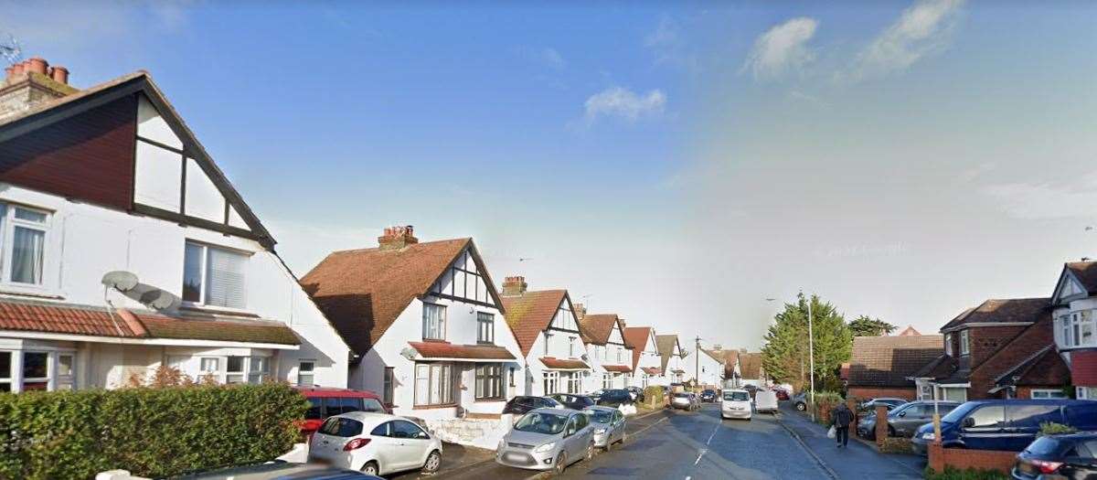 The girl was walking along Twydall Lane. Picture: Google Maps