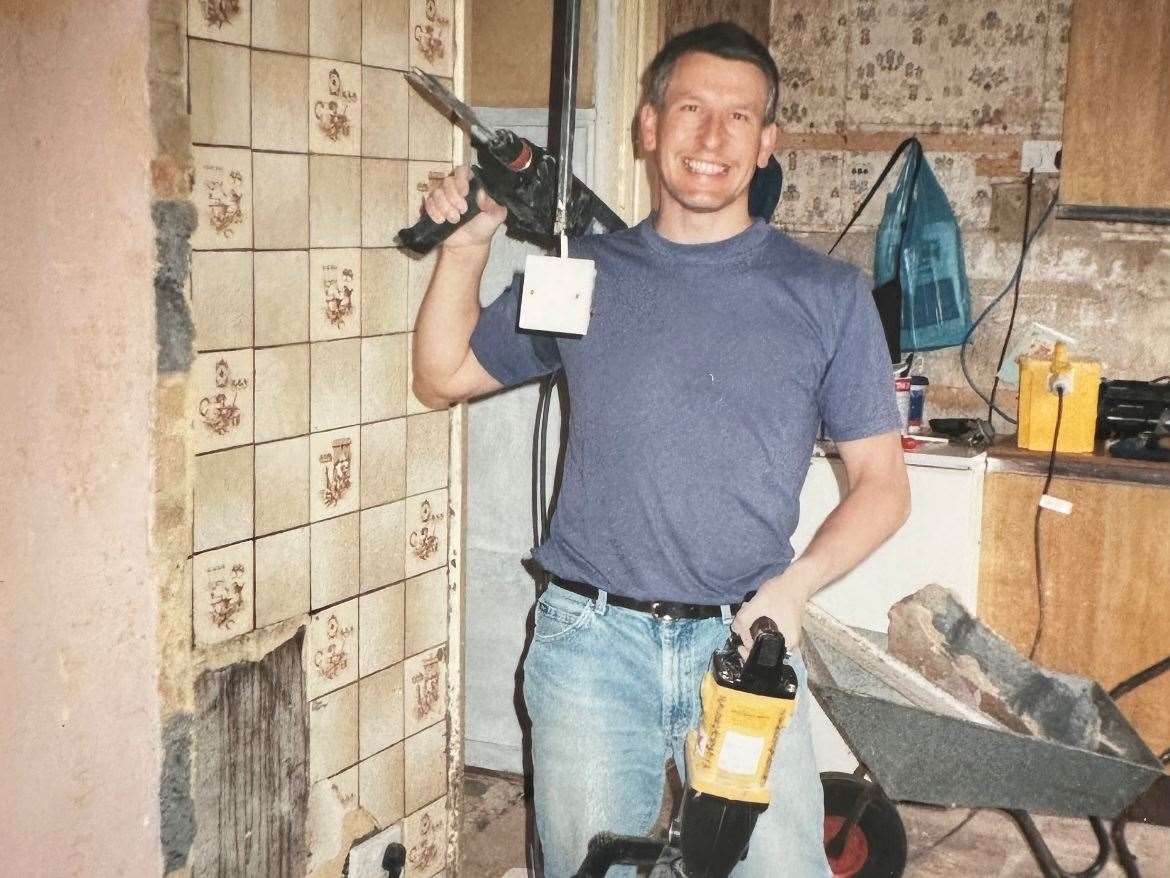 The dad-of-three renovating the family home in Dymchurch. Picture: Maddy Harlow