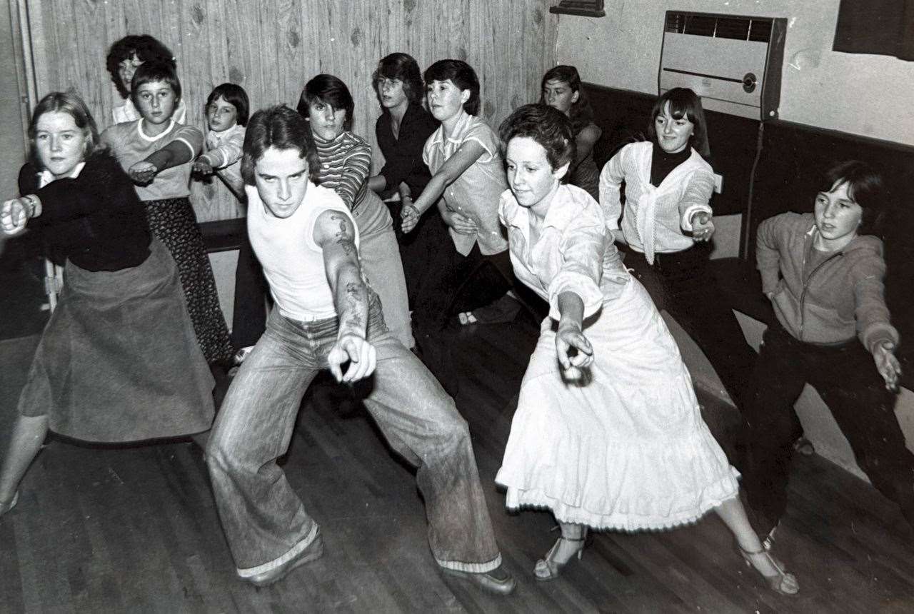 At the Brewer Street studios which advertised Disco classes. Margaret and her dance partner Gary Knight during 1978-80. Picture: Margaret Preedy