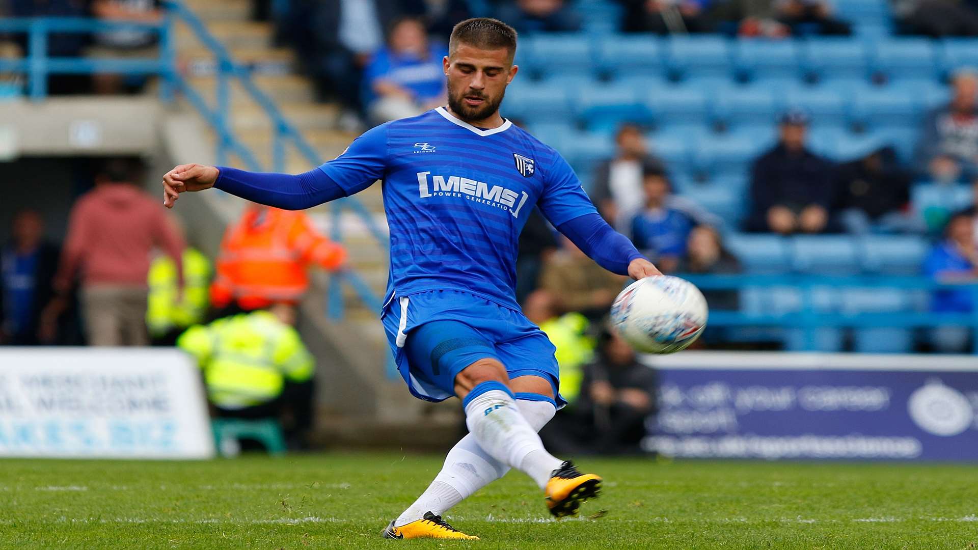 Gills defender Max Ehmer played in midfield against Charlton on Saturday Picture: Andy Jones