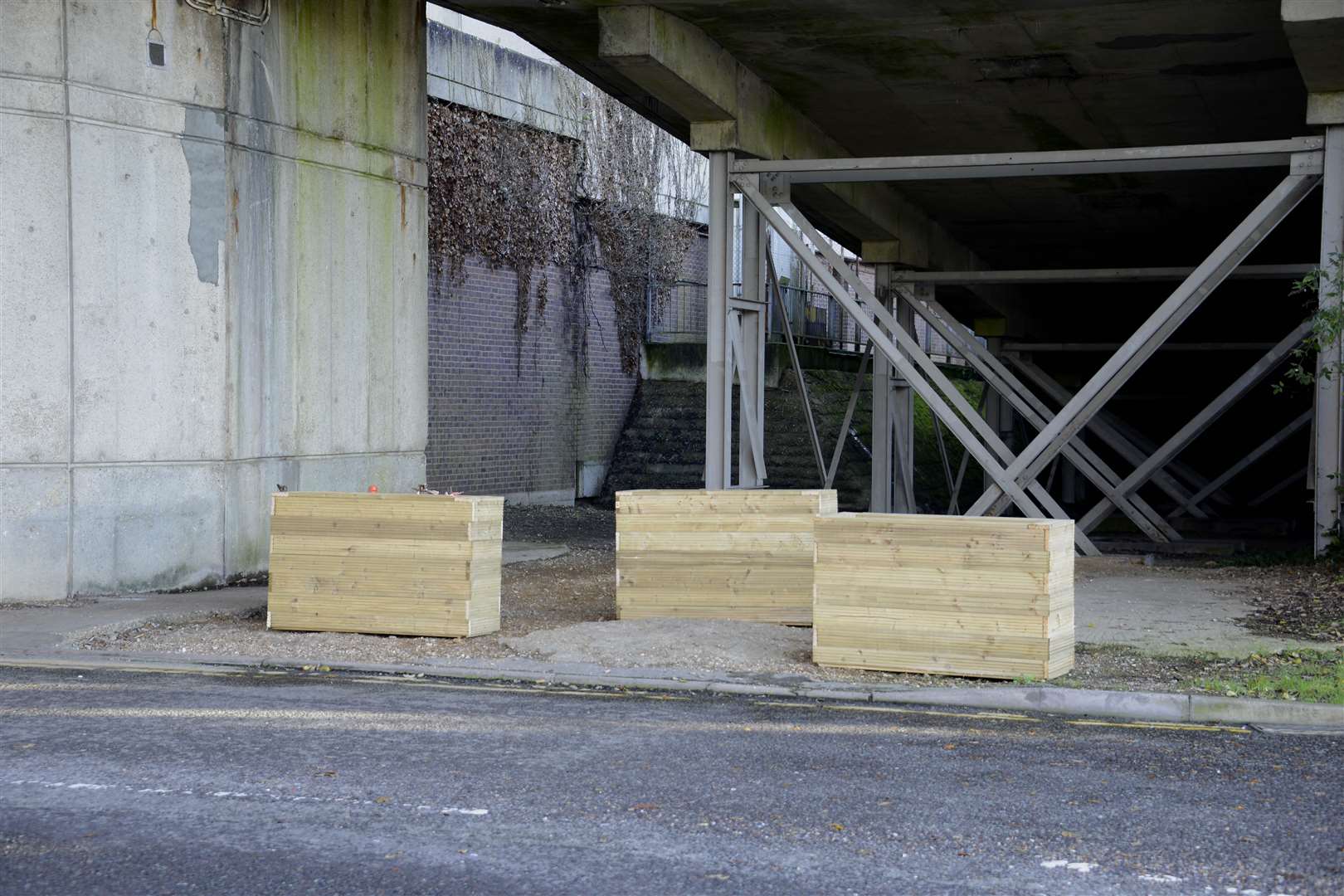 The three Park Street planters