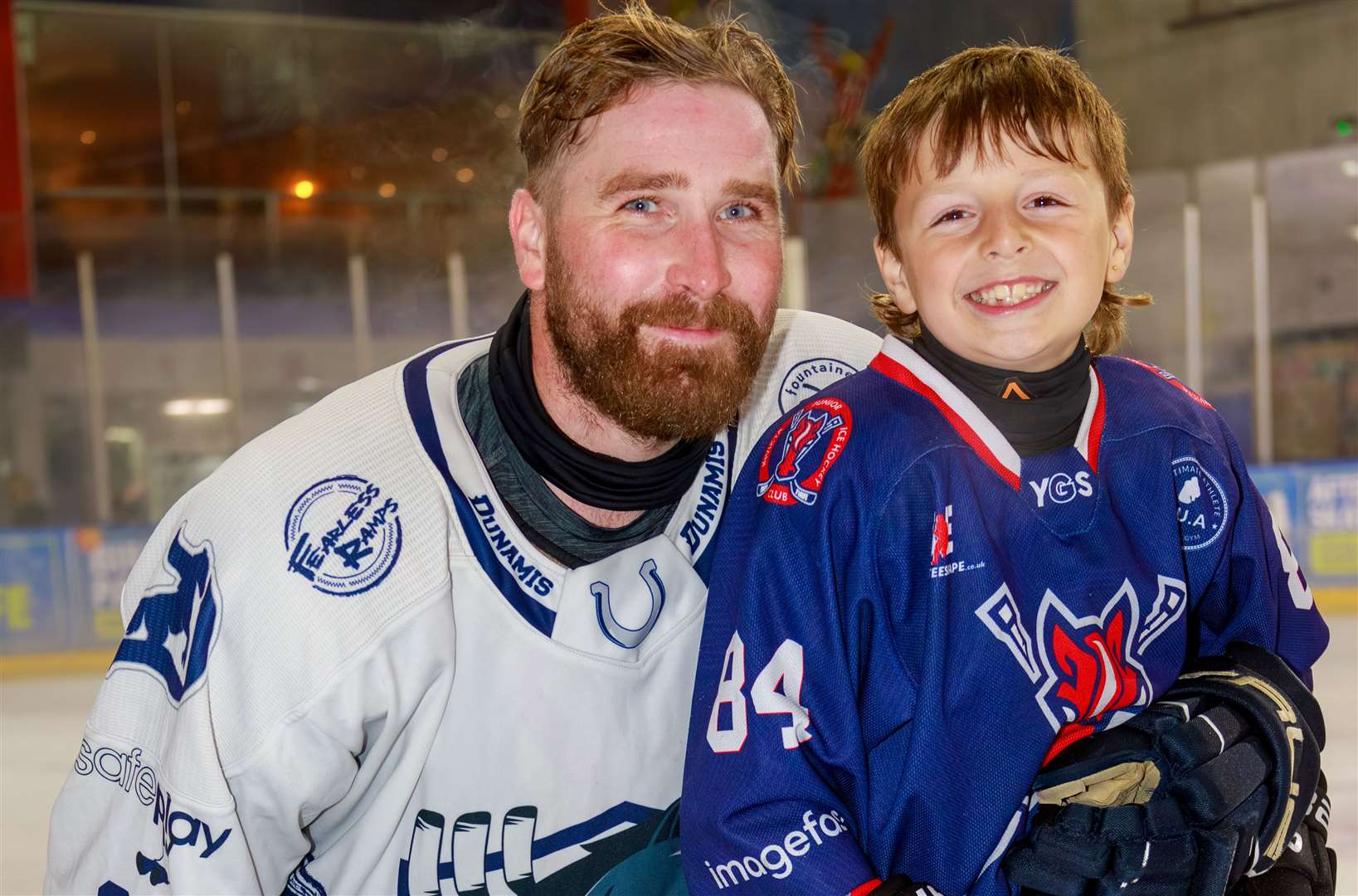 Michael Stokes with jnr no#84 at Invicta Dynamos last weekend Picture: David Trevallion