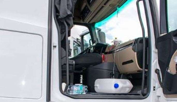 The cab of an HGV involved. Picture: Metropolitan Police