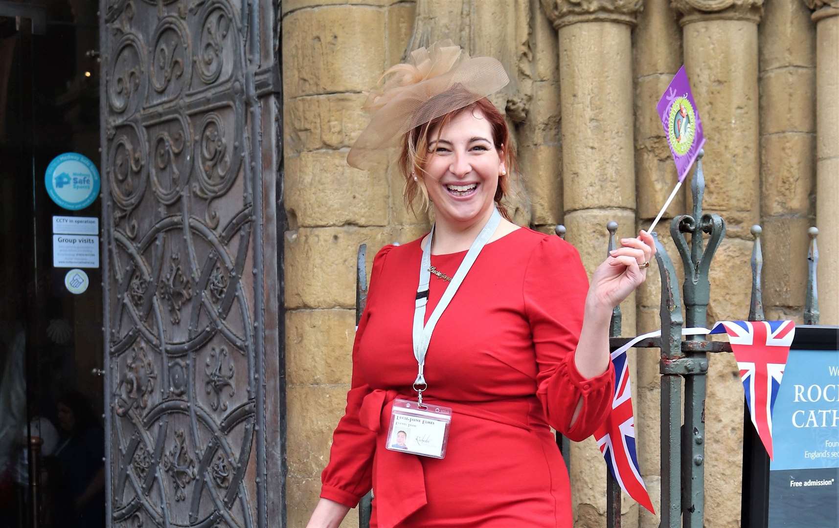 People dressed in red, white and blue. Picture: Rachel Evans