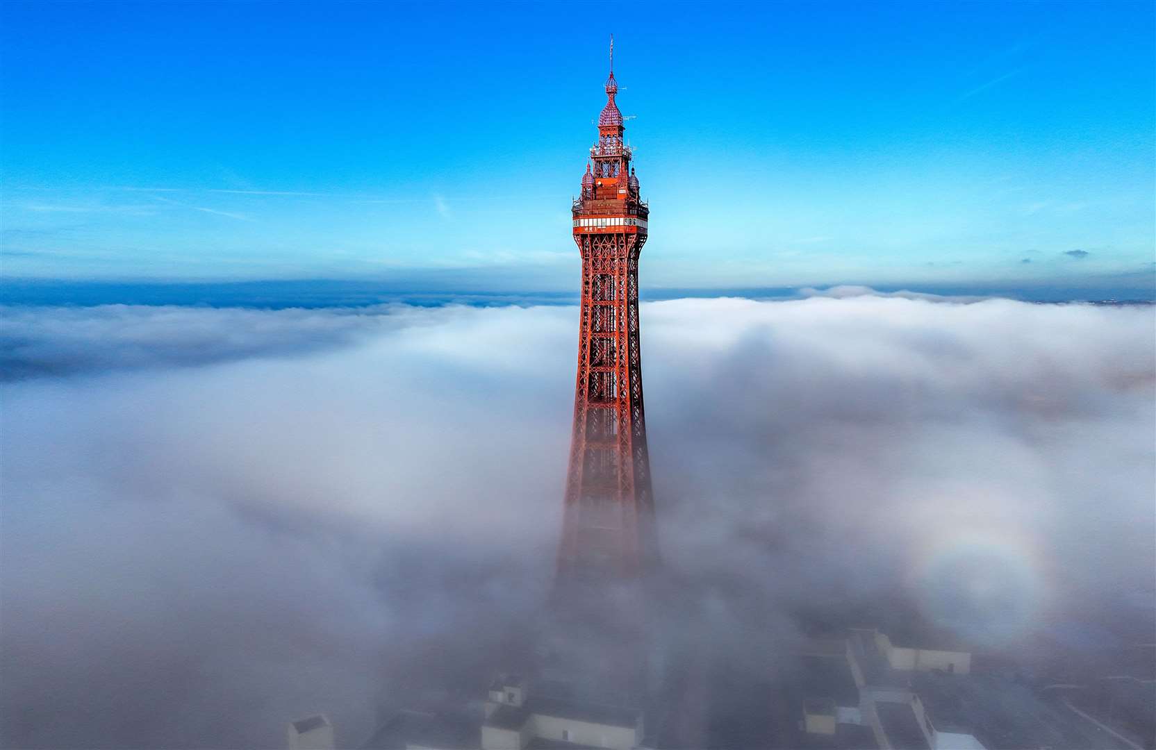 Blackpool Tower was surrounded by fog on Thursday (Peter Byrne/PA)